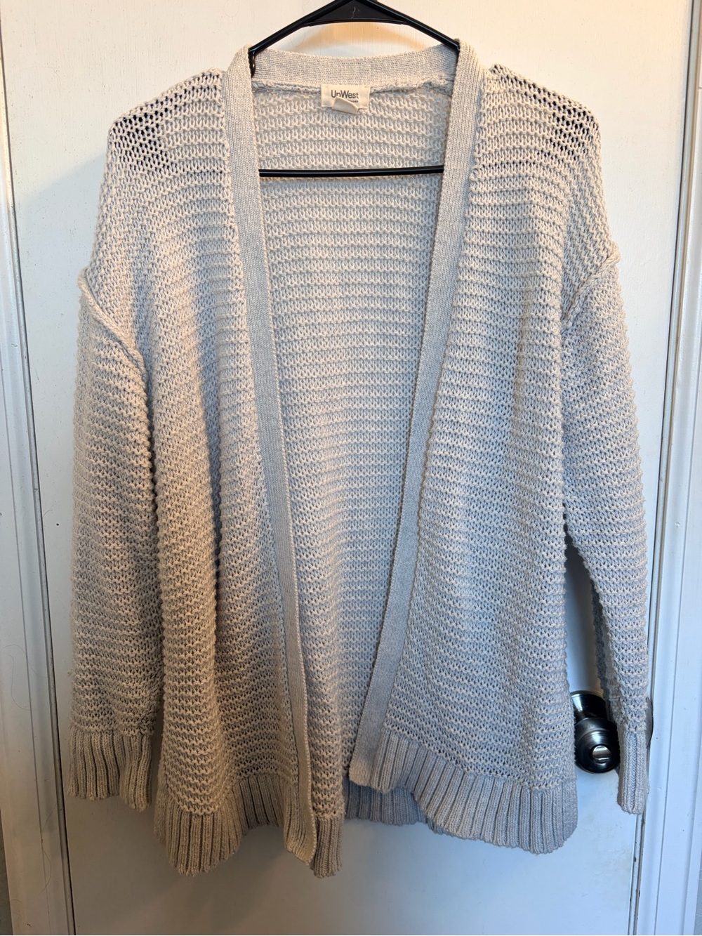 UpWest gray Open-Front Knit Cardigan